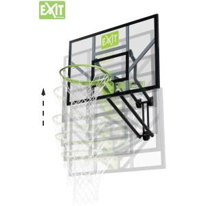 EXIT Galaxy Basketballkorb zur Wandmontage, grün/schwarz, höhenverstellbar.