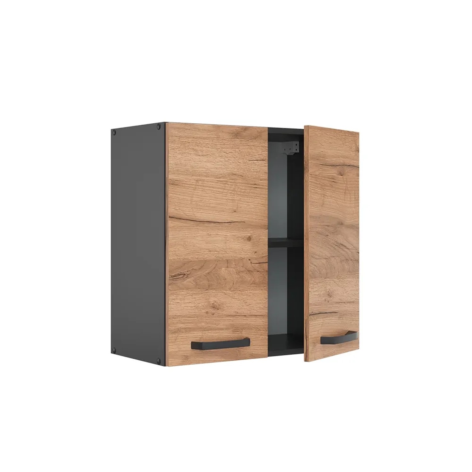 Vicco Hängeschrank R-Line in Eiche Goldkraft/Anthrazit, 60 cm Küchenschrank mit zwei Türen.