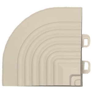 Florco Kunststoff-Eckteil, hellgrau, für 30x30 cm Klickfliesen. Barrierefreier Terrassenabschluss.