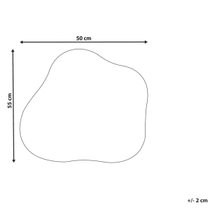 Beliani Wandspiegel BAGNEUX Silber 50x50x55