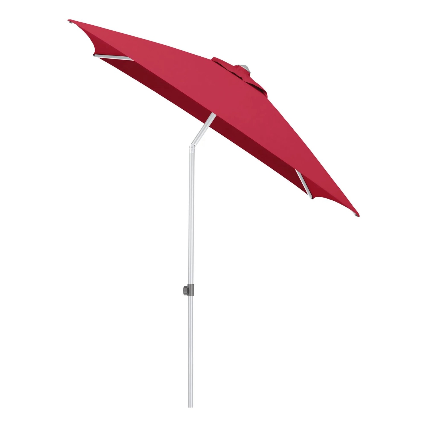 Kettler Marktschirm 200 cm x 200 cm Silber-Rot mit Push-Up Mechanik