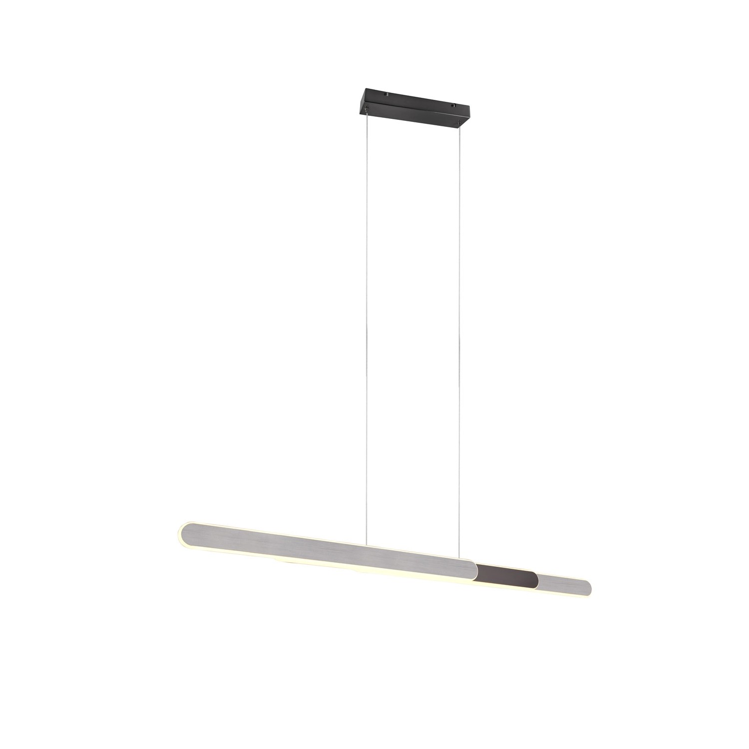 Trio LED-Pendelleuchte Helios 1-flammig Aluminium Gebürstet 130 cm x 6 cm