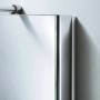 Detailaufnahme: Breuer Walk-In Duschwand Entra, Silber matt, Klarglas. Duschabtrennung.
