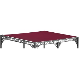 Eleo Sonnensegel 400x300 cm, weinrot, für Pergola Sardegna/Sicilia. Eckiges Design, UV-Schutz.