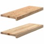 vidaXL Treppenstufen 2 Stk Unbehandelt 70x25x2 cm Massivholz Eiche 3283772_4