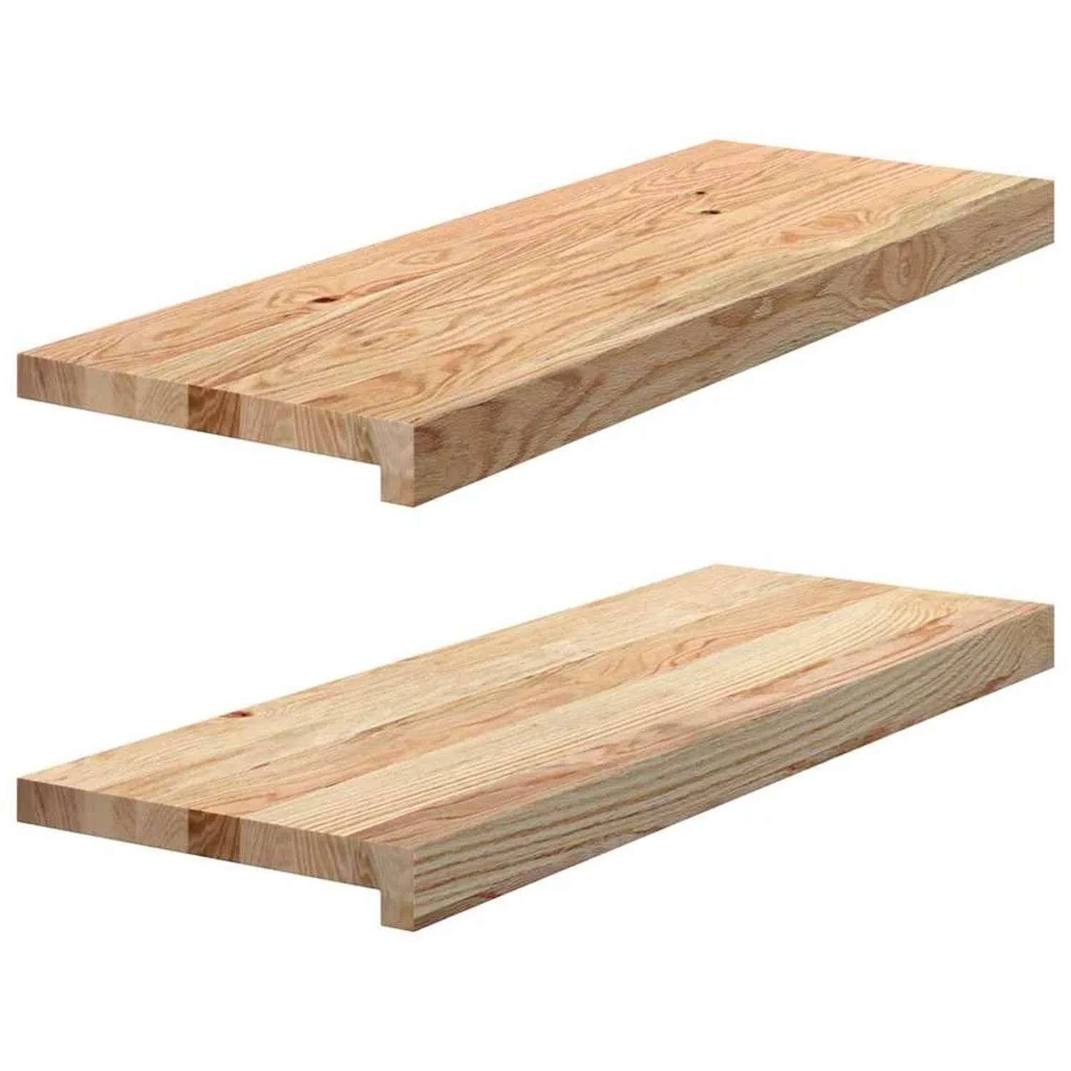 vidaXL Treppenstufen 2 Stk Unbehandelt 70x25x2 cm Massivholz Eiche 3283772_4