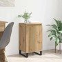vidaXL Sideboard Artisan-Eiche, 40x35x70cm, Holzwerkstoff mit Tür und schwarzen Füßen.
