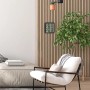 Bresser Thermo-Hygrometer Quadro NV Schwarz an Wand im Wohnraum. Wetterstation mit Temperatur- und Luftfeuchtigkeitsanzeige.