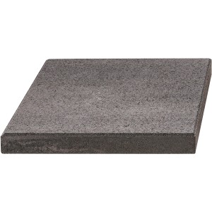 Quadratische Pfeilerabdeckung Lindeza in Vulkananthrazit für Mauersteine, 48x48 cm.