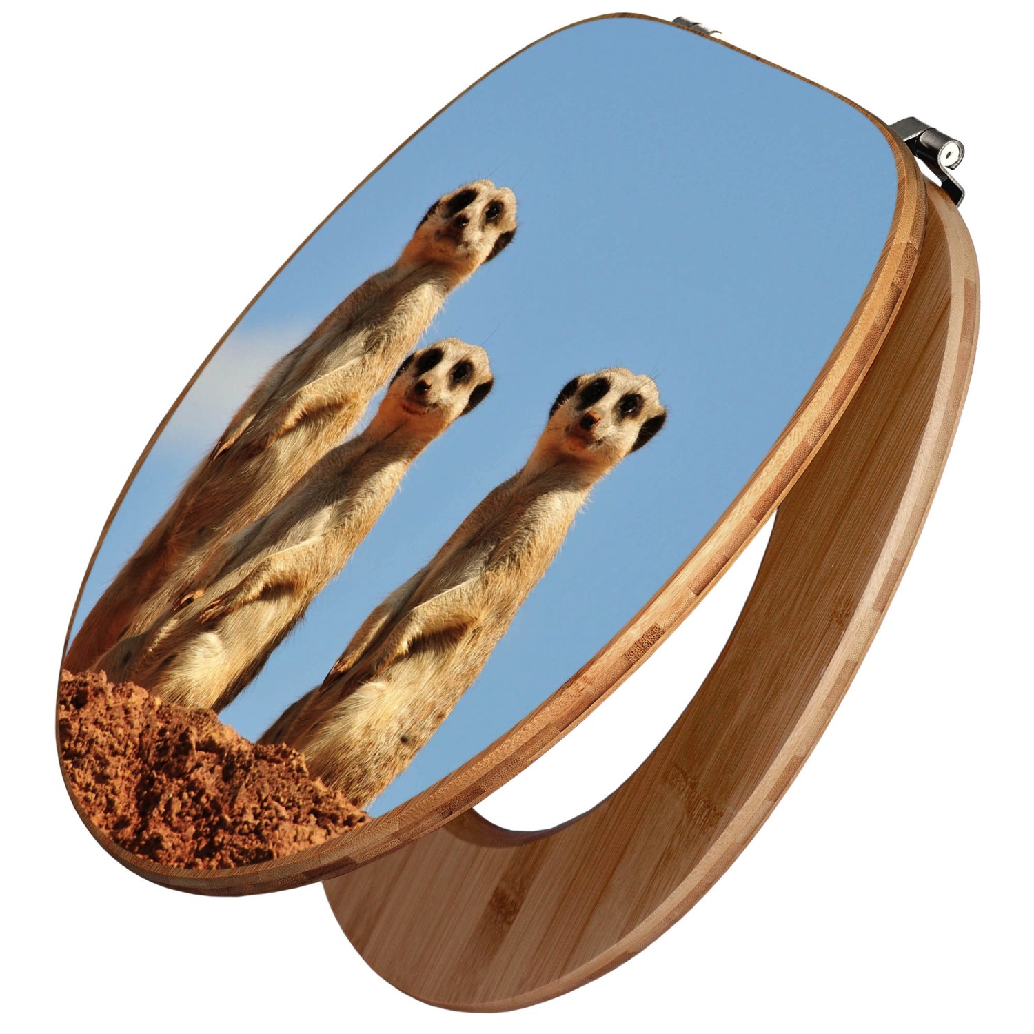 Banjado Design WC Sitz Bambus Toilettendeckel Toilettensitz Bambus Holz Klo günstig online kaufen