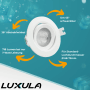 LUXULA LED Downlight Einbauspot, schwenkbar, 7W, 718lm, IP44, Weiß. Ideal für Bad & Feuchträume.