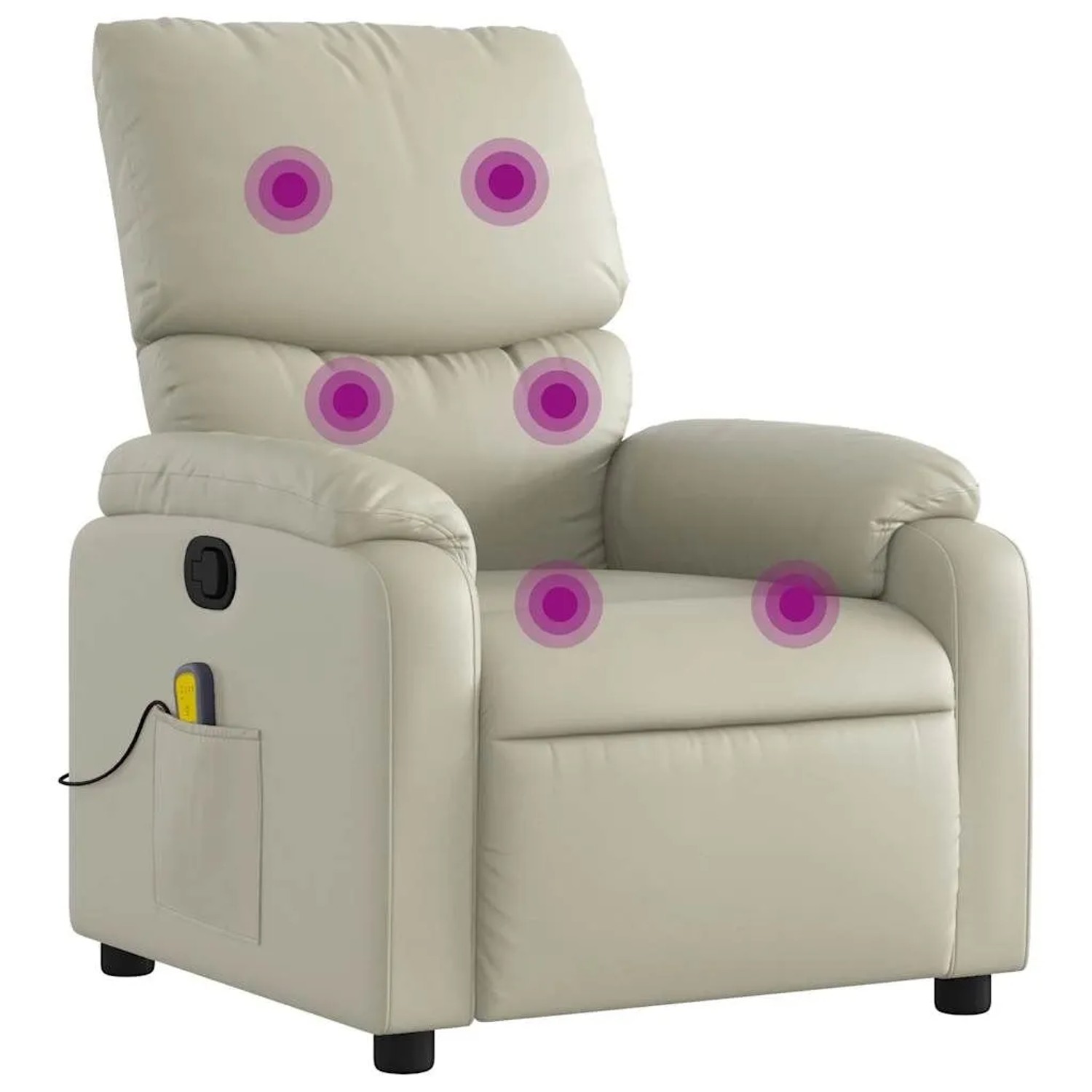 vidaXL Massagesessel mit Relaxfunktion Kunstleder Creme 3206117 günstig online kaufen