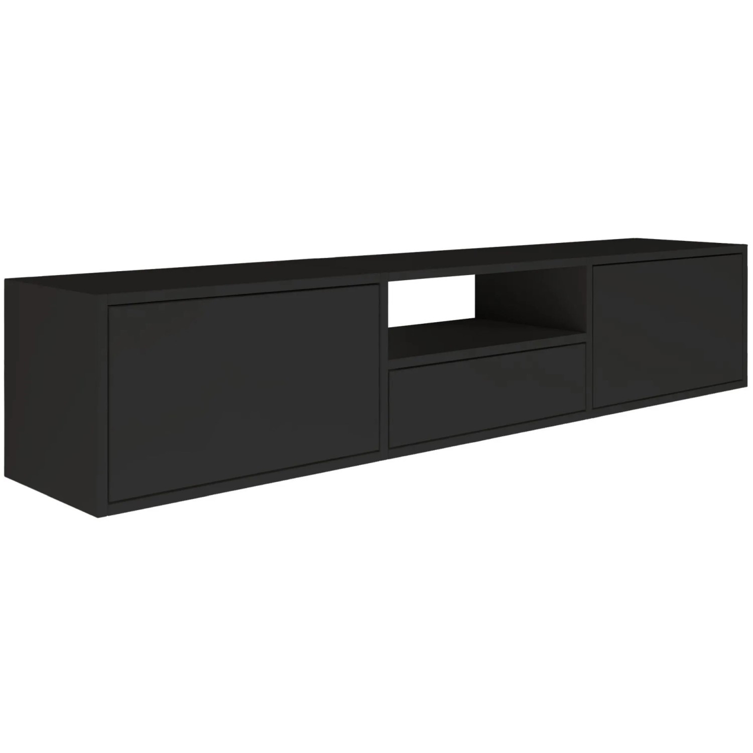 Selsey TV-Hängeboard Framme 150 cm mit Ablage Schwarz