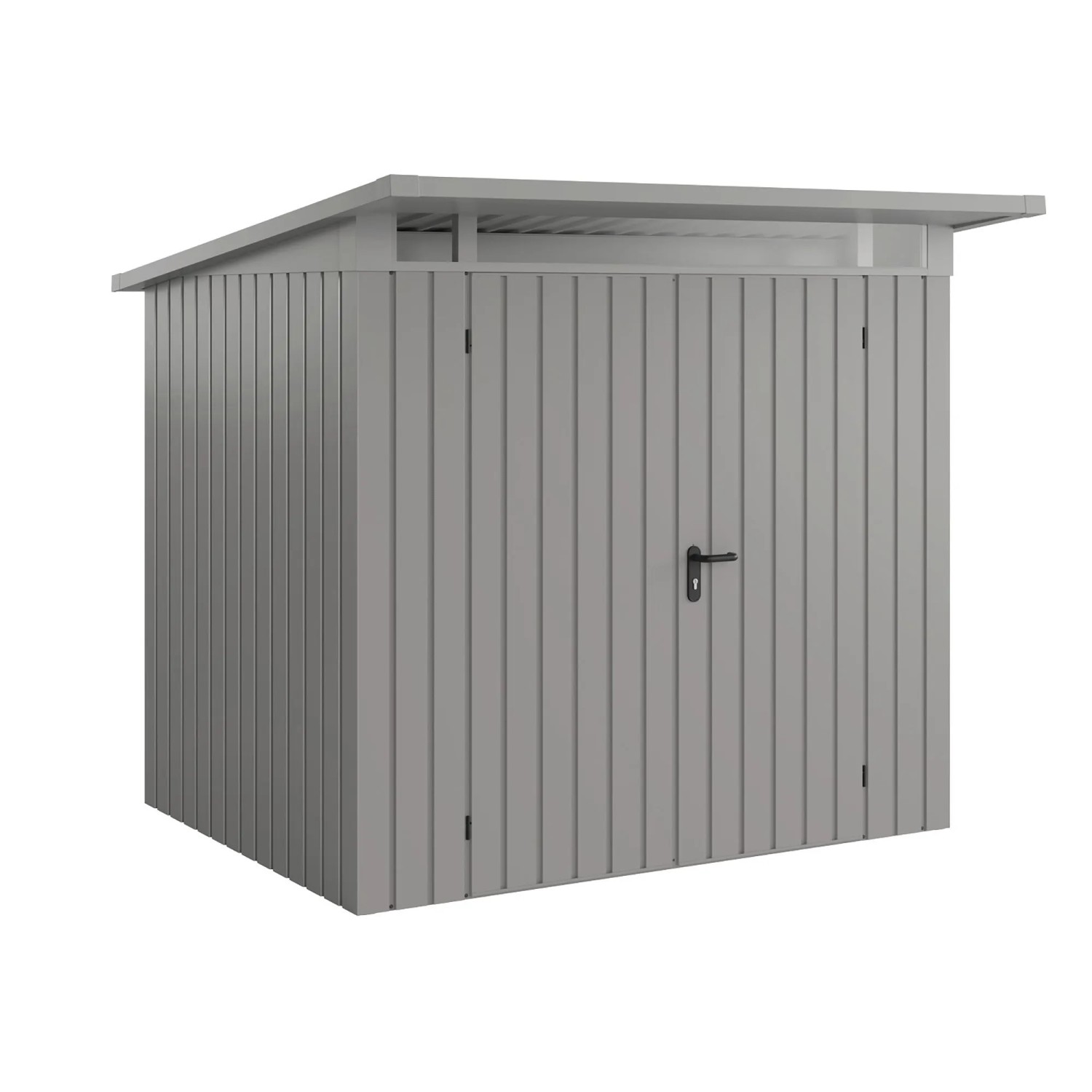 EcoStar Gerätehaus Euroline Pultdach 229 cm x 214 cm Graualuminium 2-flg.