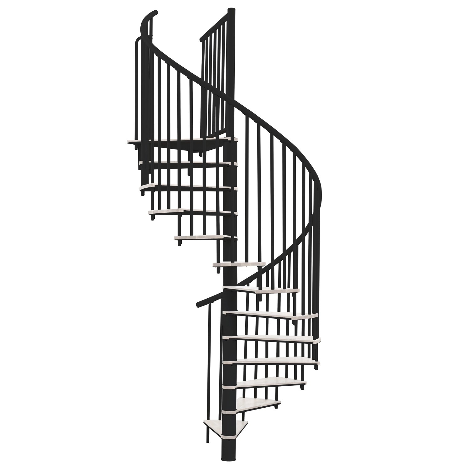 Minka Spindeltreppe Switch Ø 140 cm Schwarz-Weiß günstig online kaufen