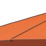 Detailaufnahme: Terracottafarbener Schneider Marktschirm Adria Ø 350 cm mit Kurbel