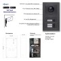 Goliath IP Video Türsprechanlage für 3 Familien in Anthrazit: Außenstation, Montage, Rückseite, Schema.