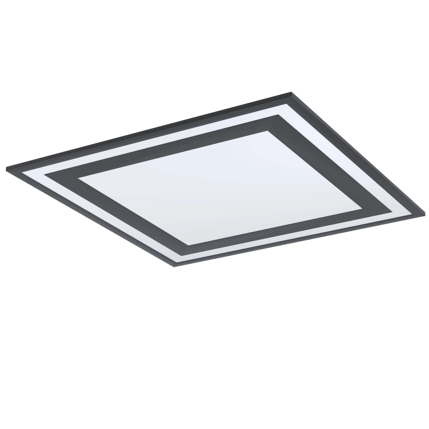 Eglo LED-Deckenleuchte Salvatarila 59,5 cm x 59,5 cm Schwarz-Weiß günstig online kaufen