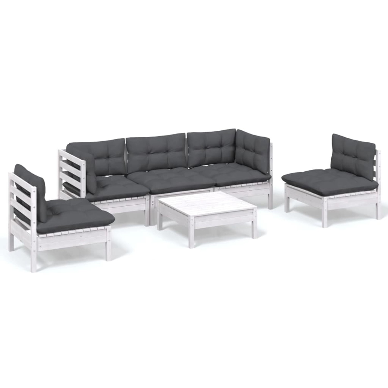 vidaXL 6-tlg Garten-Lounge-Set mit Kissen Kiefer Massivholz Modell 102 günstig online kaufen