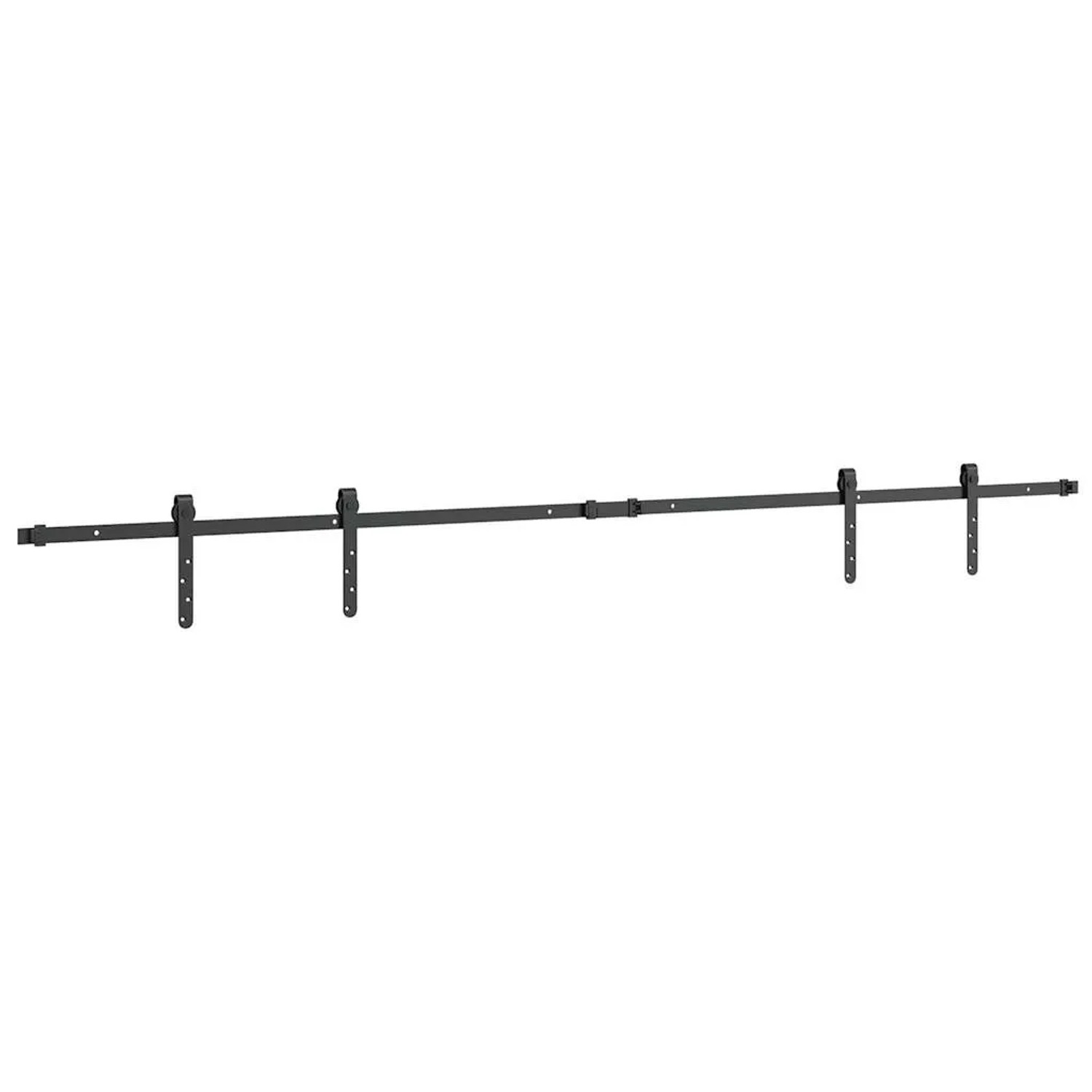 vidaXL Schiebetürbeschlag Set 213cm, Karbonstahl, für Schranktüren.
