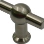 Metall Knopf, vernickelt, für Möbelgriffe und Möbelknöpfe.