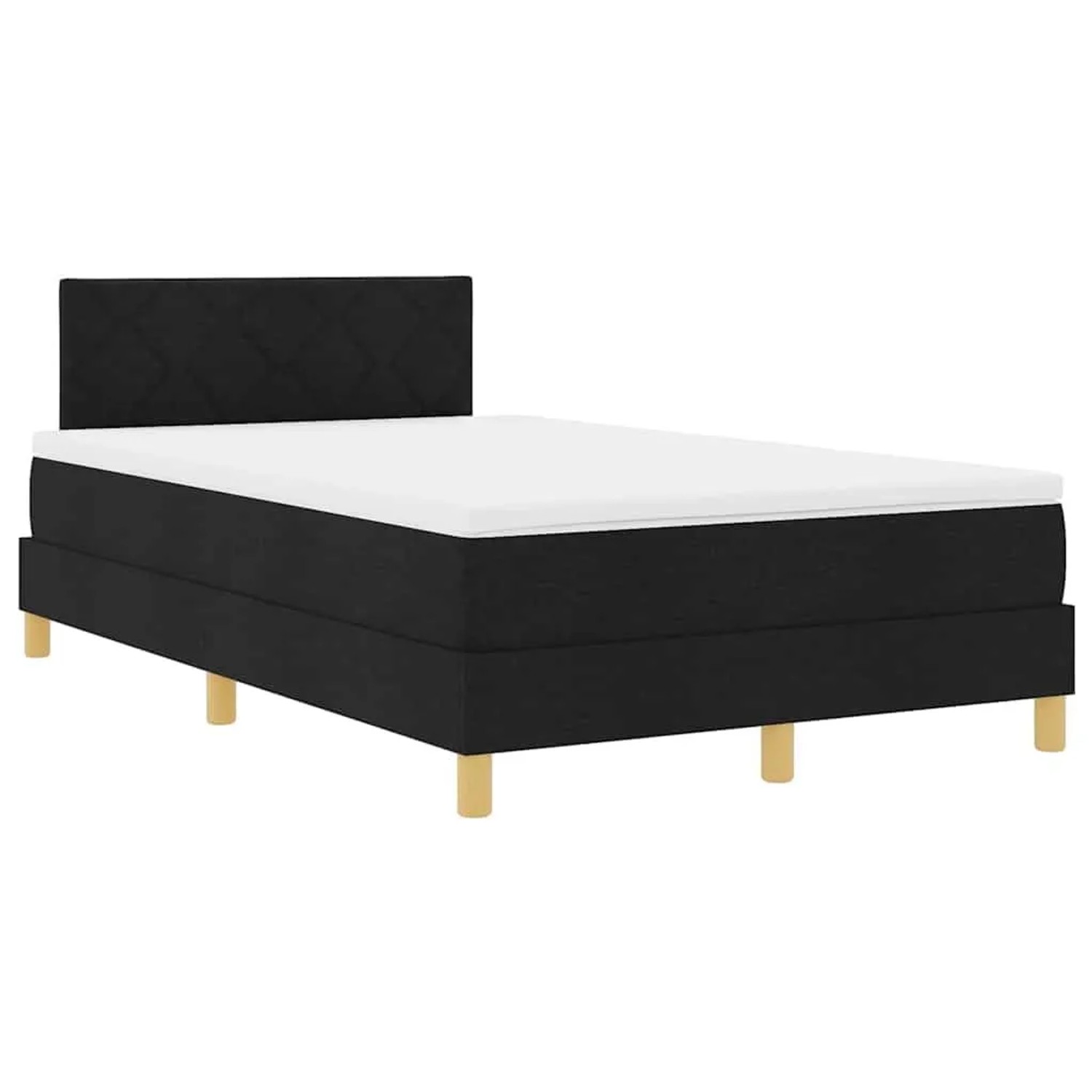 vidaXL Boxspringbett mit Matratze Schwarz 120 x 190 cm Stoff 3338981 günstig online kaufen