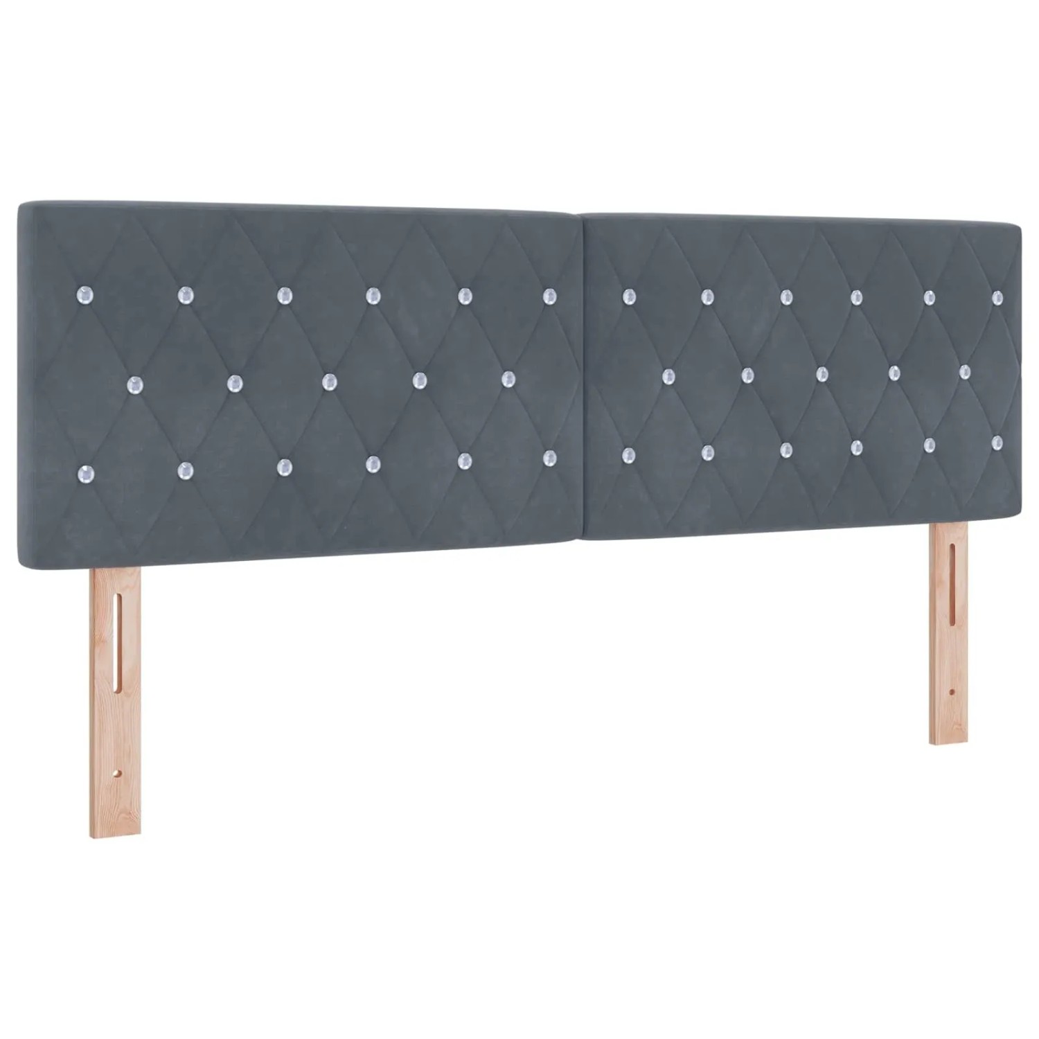 vidaXL Kopfteil mit Kopfteil Dunkelgrau 160 cm Kunstleder 42007094