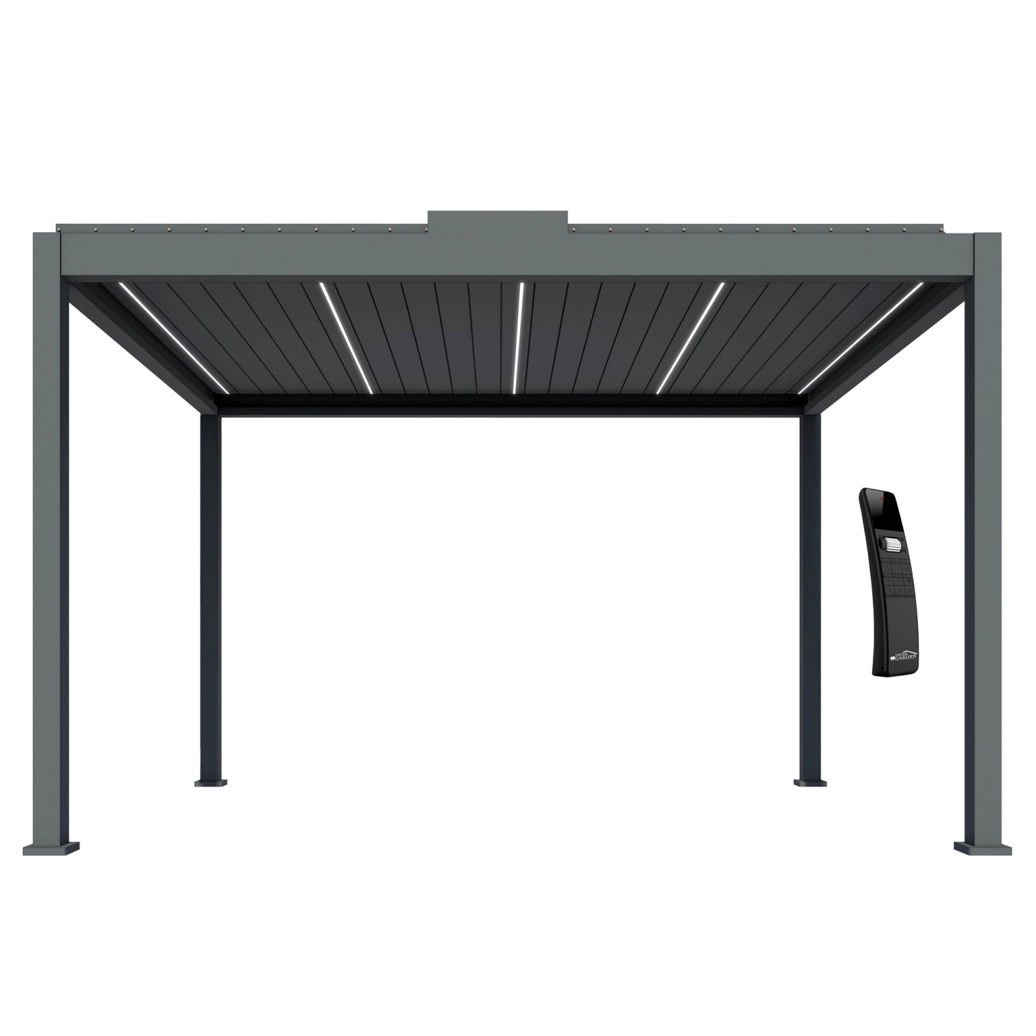 Dreamgarden Pergola 4 x 3 x 2,5 m Florenz Elektrisch Anthrazit Lamellendach günstig online kaufen