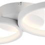 Moderne, dimmbare LED-Deckenleuchte Kiringe von Paul Neuhaus, 87x31,5 cm, in Weiß mit ringförmigem Design.
