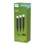 Philips Sockelleuchten Spiess 3er-Set für Aussen, Niedervolt-System mit Erdspiess, inkl. Zubehör.