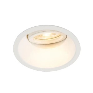 Weißer, dreh- und neigbarer QAZQA Einbaustrahler aus Legierung für Lampen & Leuchten.