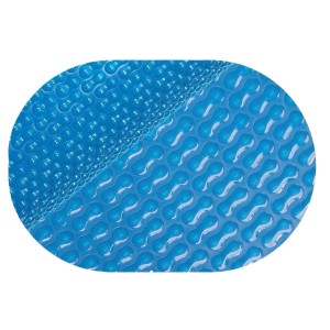 Dunkelblaue Evolution Solarplane Oval 620x350cm, 500µm Geobubble Allrounder zur Pool-Wärme.
