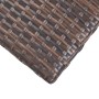 Detailaufnahme: Brauner Furnicato Beistelltisch aus Poly Rattan, Gartentisch.