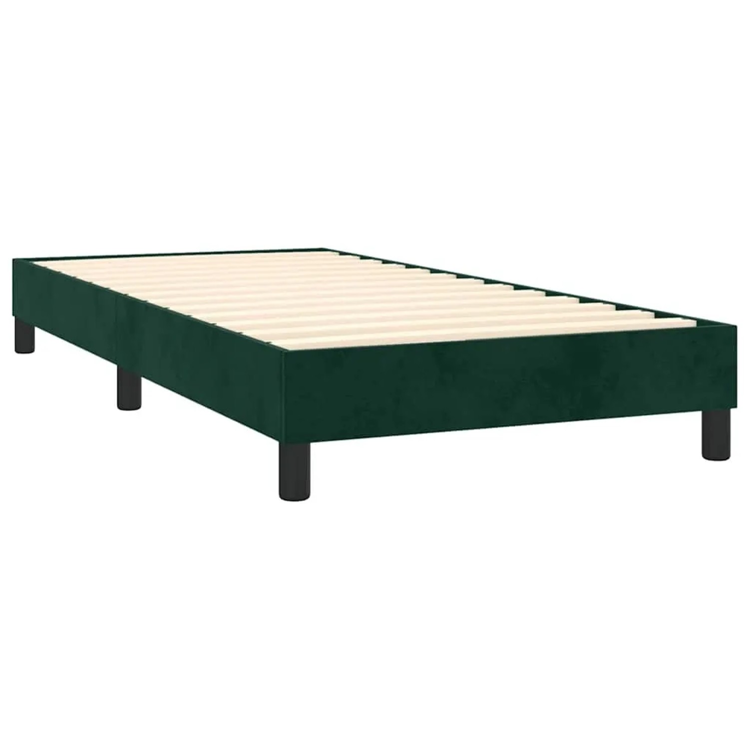 vidaXL Boxspringbett mit Matratze & LED Dunkelgrün 90x200 cm Samt 3134444 günstig online kaufen