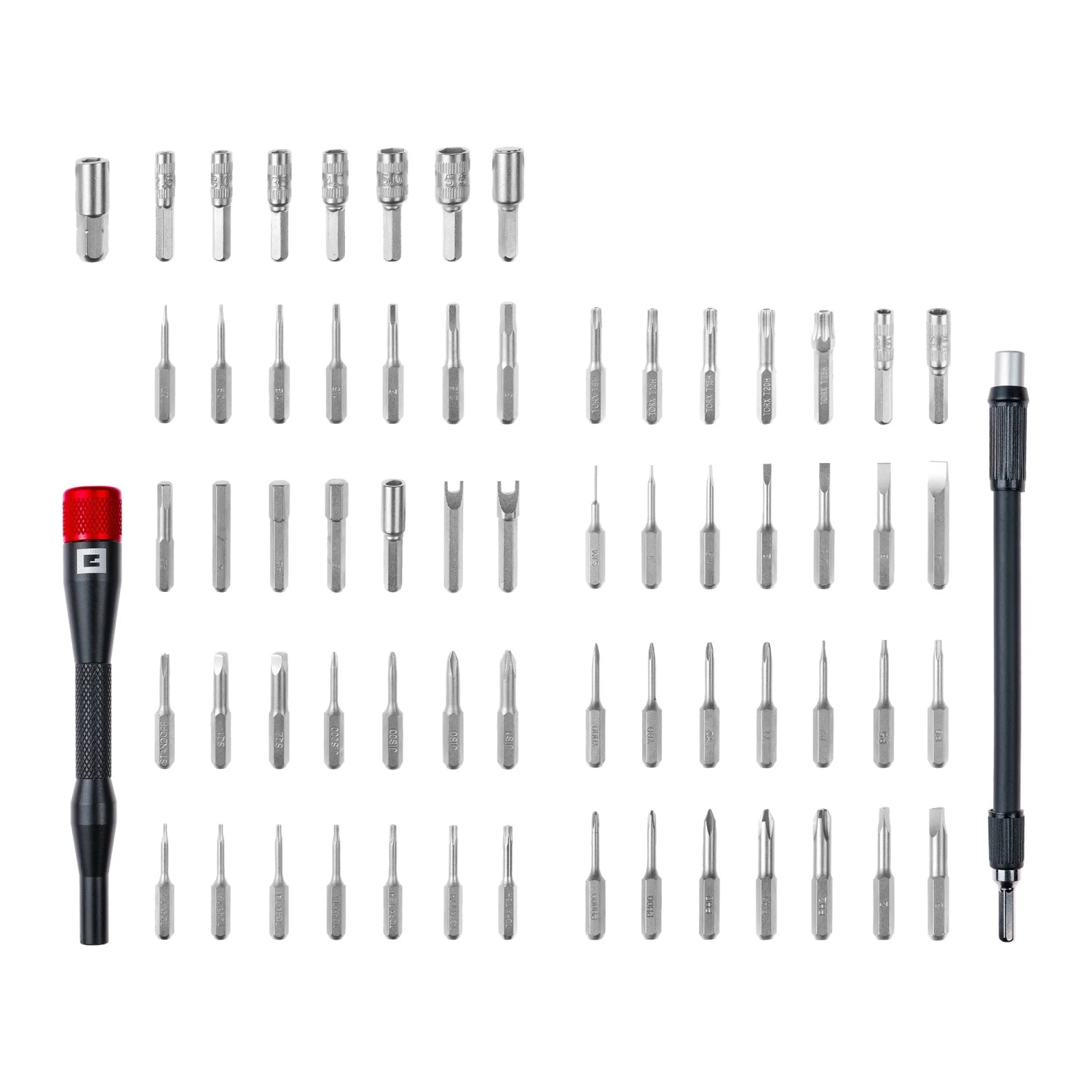 Einhell Präzisions- und Elektronik-Reparatur-Set, 66-teilig, mit Bits, Stecknüssen und Bithalter.