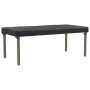 Schwarze vidaXL Tischdecke aus wasserfestem Stoff, rechteckig, auf einem Tisch mit hellbraunen, geflochtenen Beinen.