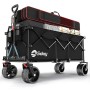 Schwarzer, faltbarer Sekey XXXL Bollerwagen mit Gepäck, ideal für Camping & Freizeit.