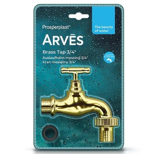 Arves Auslaufhahn aus Messing, 3/4 Zoll, für Regentonnen und Wasserzapfstellen.