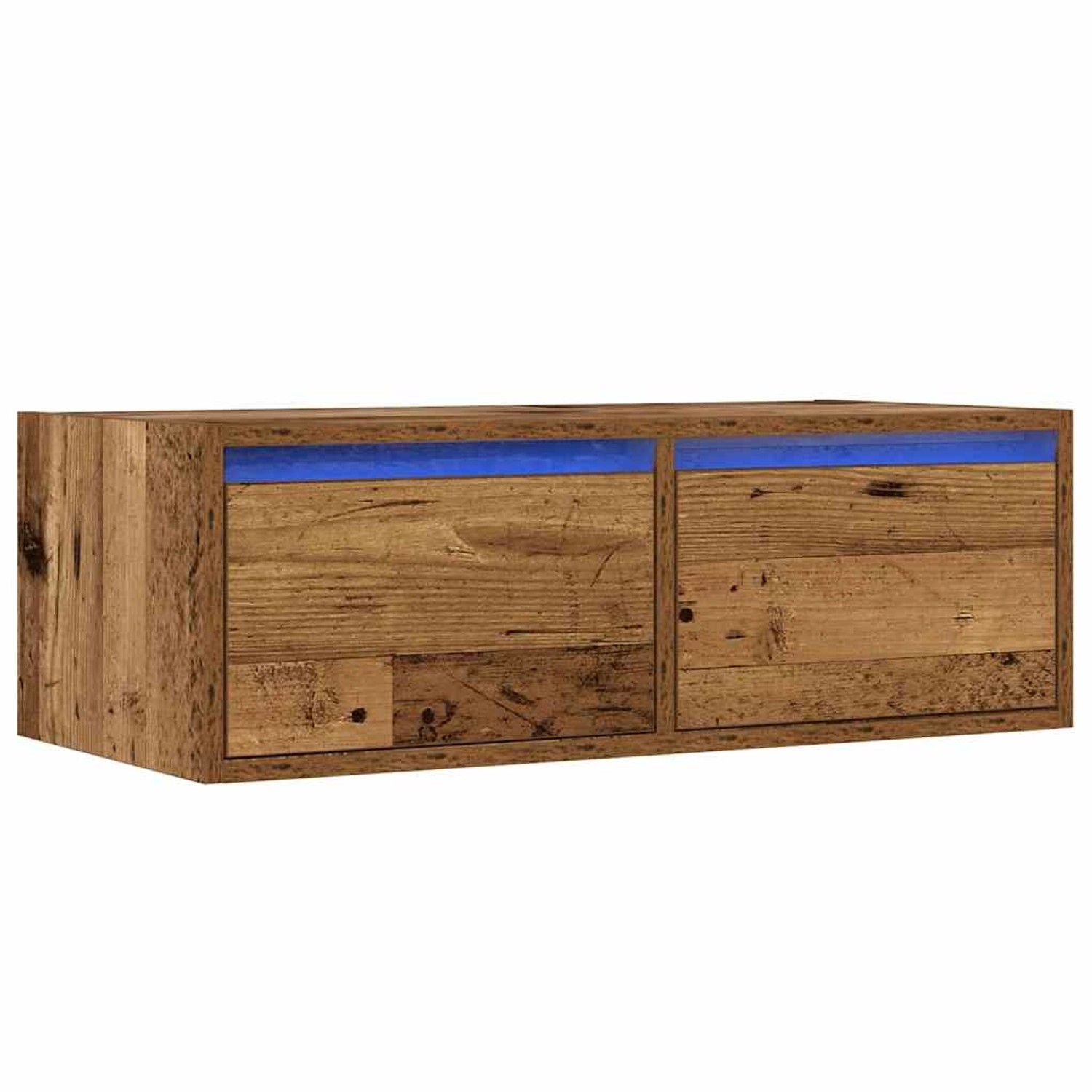 vidaXL TV-Schrank mit LED-Leuchten Altholz-Optik 75x35,5x25 cm 860236 günstig online kaufen