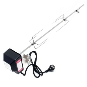 Wiltec Bbq Grillspieß Edelstahl 70Cm 230V Drehspieß Rôtisserie Fleischnadel Schaschlik