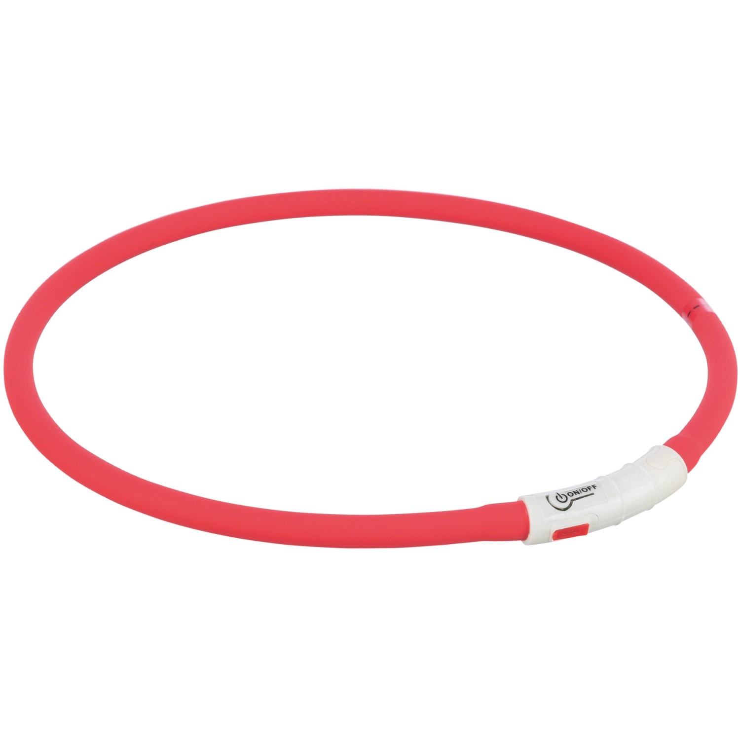 Jollypaw Flash Leuchtring USB Silikon Größe XS-XL 70 cm/Ø 10 mm Lachs