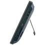 Schwaiger Monitor-Set für Auto, tragbare Bildschirme mit Anschlüssen und ausklappbarem Standfuß.