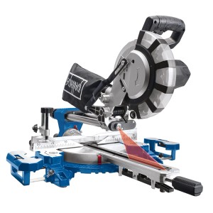 Scheppach HM216SPX Kapp-, Zug- und Gehrungssäge mit Laser für präzise Schnitte.