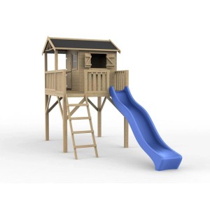 Prestige Garden Stelzenhaus Funny XXL KDI Inklusive Rutsche Blau