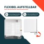 Flexibler, weißer homeX Kühlschrank ohne Gefrierfach mit verstellbaren Füßen und wechselbarem Türanschlag.
