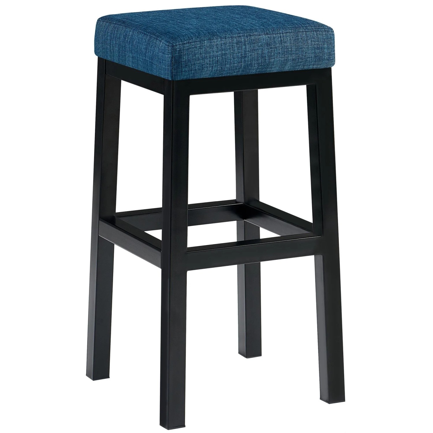 CLP Barhocker Taylor Stoffbezug Sitzhöhe 78 cm Metallgestell Schwarz Blau