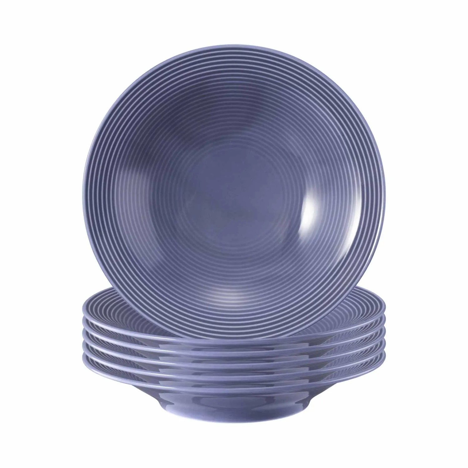 Seltmann Weiden Beat Color Glaze Suppenteller 22,5 cm 6er Set Fliederblau