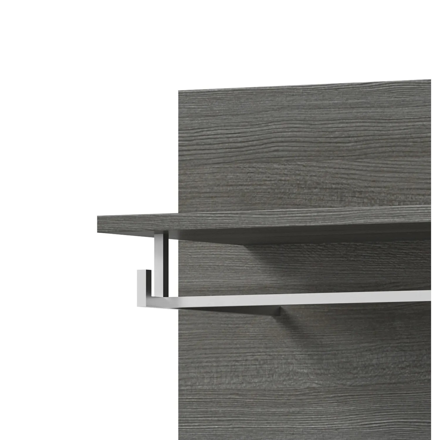 Inn.Furn Garderobenpaneel Grau 80 cm mit Kleiderstange Rumba_4