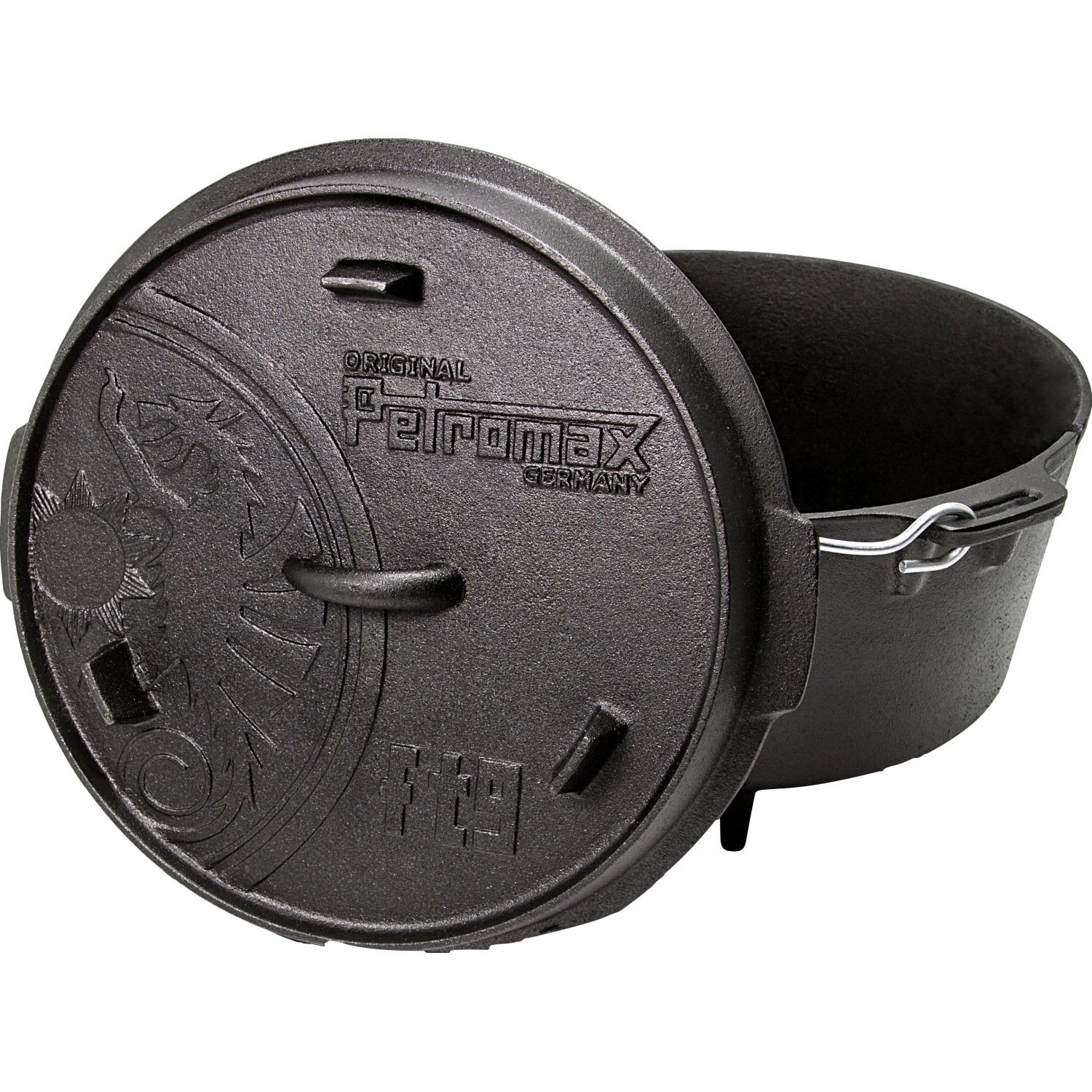 Petromax Dutch Oven FT9 Schwarz mit Standfüßen 7,5 l Ø 23,9 cm