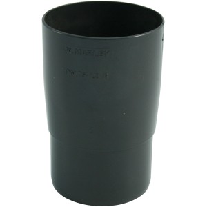 Marley Rohrmuffe DN 75 in Anthrazit für Kunststoff-Dachrinnen.